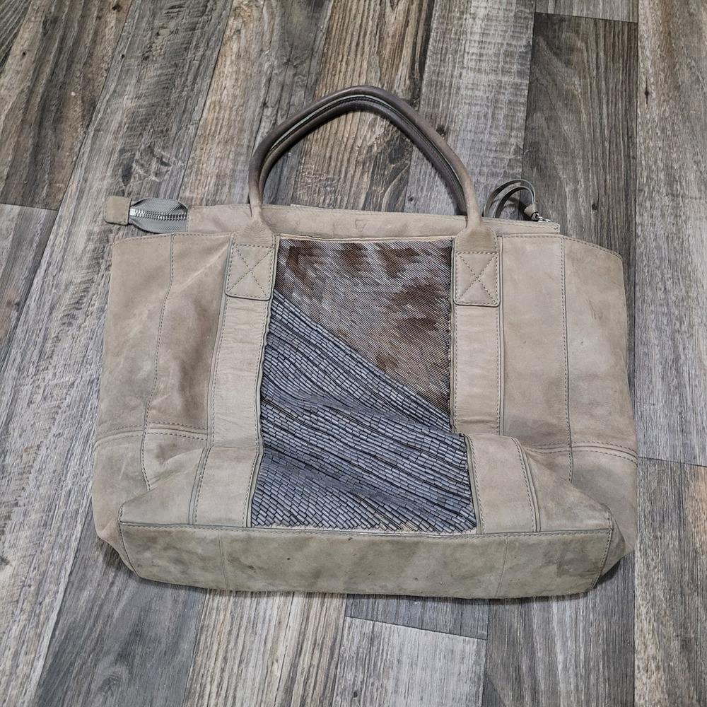 AllSaints Beaded Tote Bag Zip Closure (Ripped Interior)